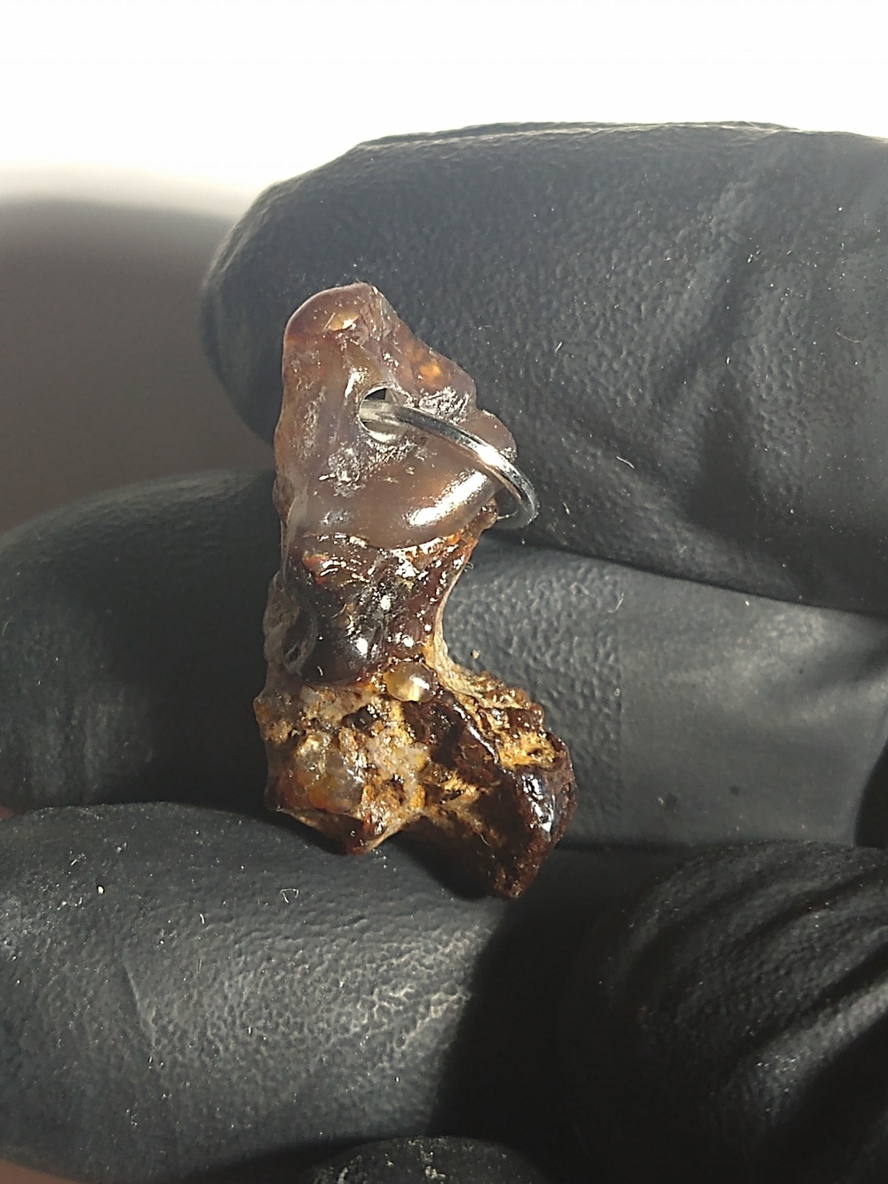 Fire Agate Pendant With Some Color Flash
